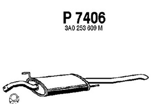 Rear muffler in the group  at  Professional Parts Sweden AB (P7406)
