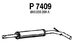 Intermediate muffler in the group  at  Professional Parts Sweden AB (P7409)