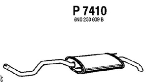 Rear muffler i gruppen Tillflligt dolda artiklar hos  Professional Parts Sweden AB (P7410)