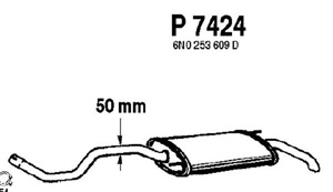 Rear muffler in the group  at  Professional Parts Sweden AB (P7424)