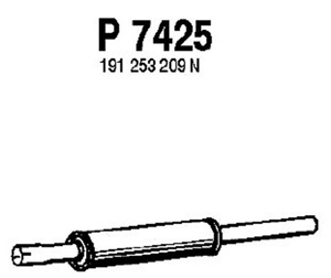 Intermediate muffler in the group  at  Professional Parts Sweden AB (P7425)
