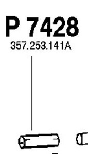 Intermediate pipe in the group  at  Professional Parts Sweden AB (P7428)