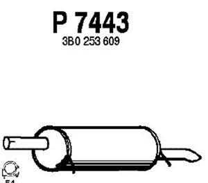 Rear muffler i gruppen Tillflligt dolda artiklar hos  Professional Parts Sweden AB (P7443)