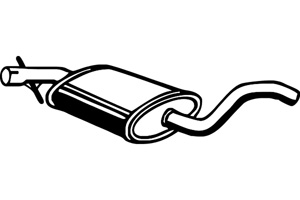 Intermediate muffler in the group  at  Professional Parts Sweden AB (P7454)