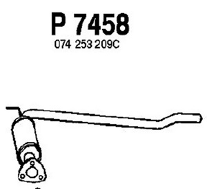 Intermediate muffler in the group  at  Professional Parts Sweden AB (P7458)