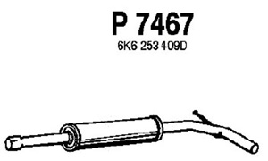 Intermediate muffler in the group  at  Professional Parts Sweden AB (P7467)