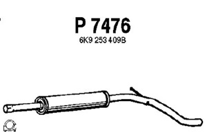 Intermediate muffler in the group  at  Professional Parts Sweden AB (P7476)