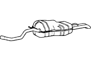 Rear muffler in the group  at  Professional Parts Sweden AB (P7483)