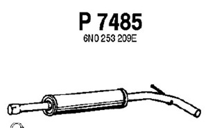 Intermediate muffler in the group  at  Professional Parts Sweden AB (P7485)