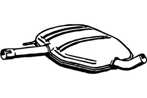 Intermediate muffler in the group  at  Professional Parts Sweden AB (P7495)