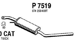 Intermediate muffler in the group  at  Professional Parts Sweden AB (P7519)