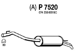 Rear muffler in the group  at  Professional Parts Sweden AB (P7520)