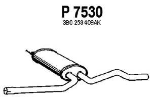 Intermediate muffler in the group  at  Professional Parts Sweden AB (P7530)