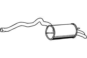 Rear muffler in the group  at  Professional Parts Sweden AB (P7540)