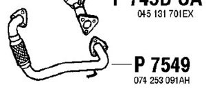 Front pipe in the group  at  Professional Parts Sweden AB (P7549)