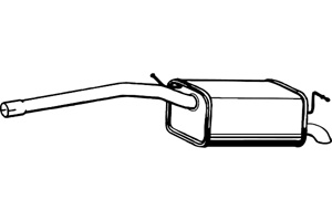 Rear muffler i gruppen Tillflligt dolda artiklar hos  Professional Parts Sweden AB (P7568)