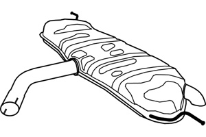 Rear muffler i gruppen Tillflligt dolda artiklar hos  Professional Parts Sweden AB (P7576)