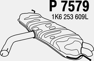 Rear muffler in the group  at  Professional Parts Sweden AB (P7579)