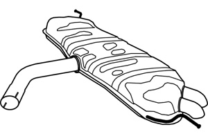 Rear muffler in the group  at  Professional Parts Sweden AB (P7586)