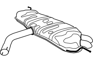 Rear muffler i gruppen Tillflligt dolda artiklar hos  Professional Parts Sweden AB (P7598)