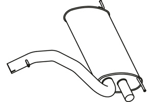 Rear muffler in the group Exhaust parts / Exhaust muffler & kits at  Professional Parts Sweden AB (P76021)