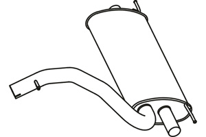 Rear muffler in the group Exhaust parts / Exhaust muffler & kits at  Professional Parts Sweden AB (P76026)