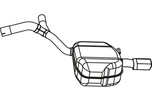 Rear muffler in the group  at  Professional Parts Sweden AB (P76037)