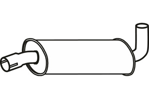 Intermediate muffler in the group  at  Professional Parts Sweden AB (P76053)