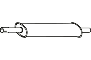 Intermediate muffler in the group  at  Professional Parts Sweden AB (P76058)