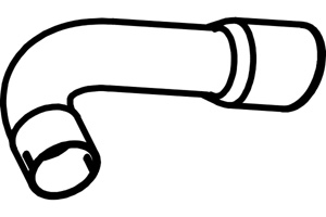 Rear pipe in the group Exhaust parts / Exhaust muffler & kits at  Professional Parts Sweden AB (P76067)