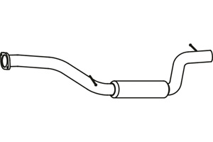 Intermediate pipe in the group Exhaust parts / Exhaust muffler & kits at  Professional Parts Sweden AB (P76074)