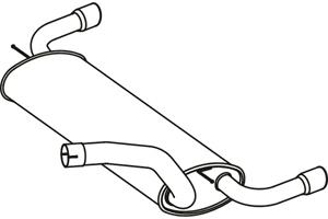 Rear muffler in the group Exhaust parts / Exhaust muffler & kits at  Professional Parts Sweden AB (P76077)