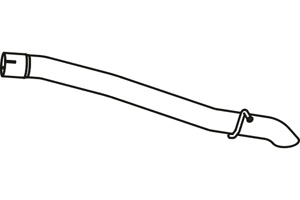 Rear pipe in the group Exhaust parts / Exhaust muffler & kits at  Professional Parts Sweden AB (P76079)