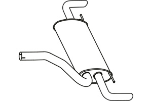 Rear muffler in the group Exhaust parts / Exhaust muffler & kits at  Professional Parts Sweden AB (P76085)