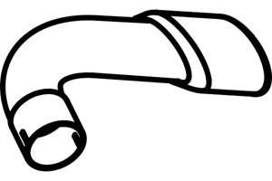 Rear pipe in the group Exhaust parts / Exhaust muffler & kits at  Professional Parts Sweden AB (P76086)