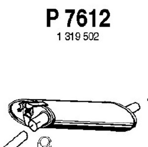 Intermediate muffler in the group  at  Professional Parts Sweden AB (P7612)