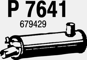 Intermediate muffler in the group  at  Professional Parts Sweden AB (P7641)