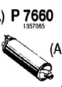 Rear muffler i gruppen Avgasdelar / Avgassystem ljuddmpare & kit hos  Professional Parts Sweden AB (P7660)