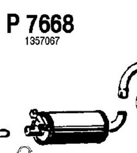 Intermediate muffler in the group  at  Professional Parts Sweden AB (P7668)