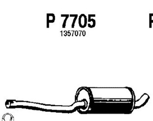Intermediate muffler in the group  at  Professional Parts Sweden AB (P7705)