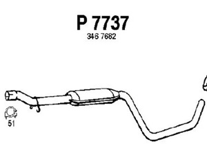 Intermediate muffler in the group  at  Professional Parts Sweden AB (P7737)
