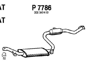 Intermediate muffler in the group  at  Professional Parts Sweden AB (P7786)