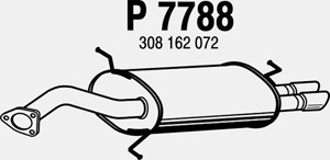 Rear muffler i gruppen Tillflligt dolda artiklar hos  Professional Parts Sweden AB (P7788)