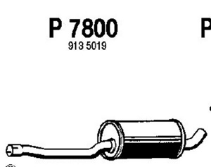 Intermediate muffler i gruppen Tillflligt dolda artiklar hos  Professional Parts Sweden AB (P7800)