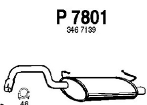 Rear muffler in the group  at  Professional Parts Sweden AB (P7801)