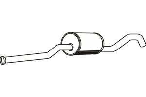 Intermediate muffler in the group  at  Professional Parts Sweden AB (P7873)