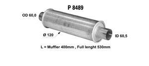 Universal muffler i gruppen Tillflligt dolda artiklar hos  Professional Parts Sweden AB (P8489)