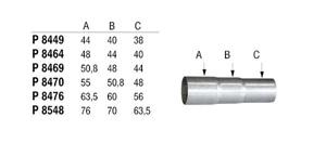 Universal pipe in the group  at  Professional Parts Sweden AB (P8548)