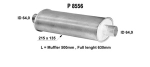Universal muffler in the group  at  Professional Parts Sweden AB (P8556)