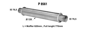 Universal muffler i gruppen Tillflligt dolda artiklar hos  Professional Parts Sweden AB (P8561)